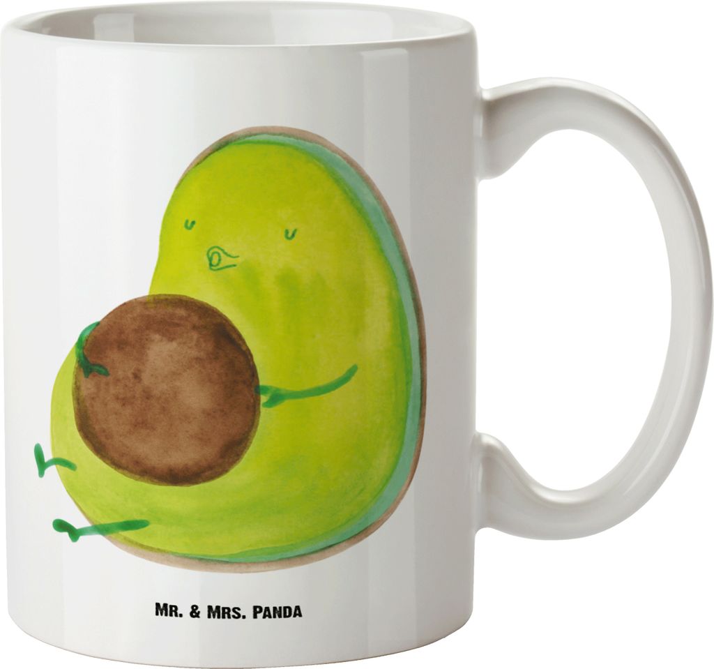 Mr. & Mrs. Panda jumbotasse Avocado Pfeifen - Weiß - Geschenk, Riesentasse, Henkelbecher, Pott, Große Teetasse, Schwanger, Tasse, Ernährung, Di...