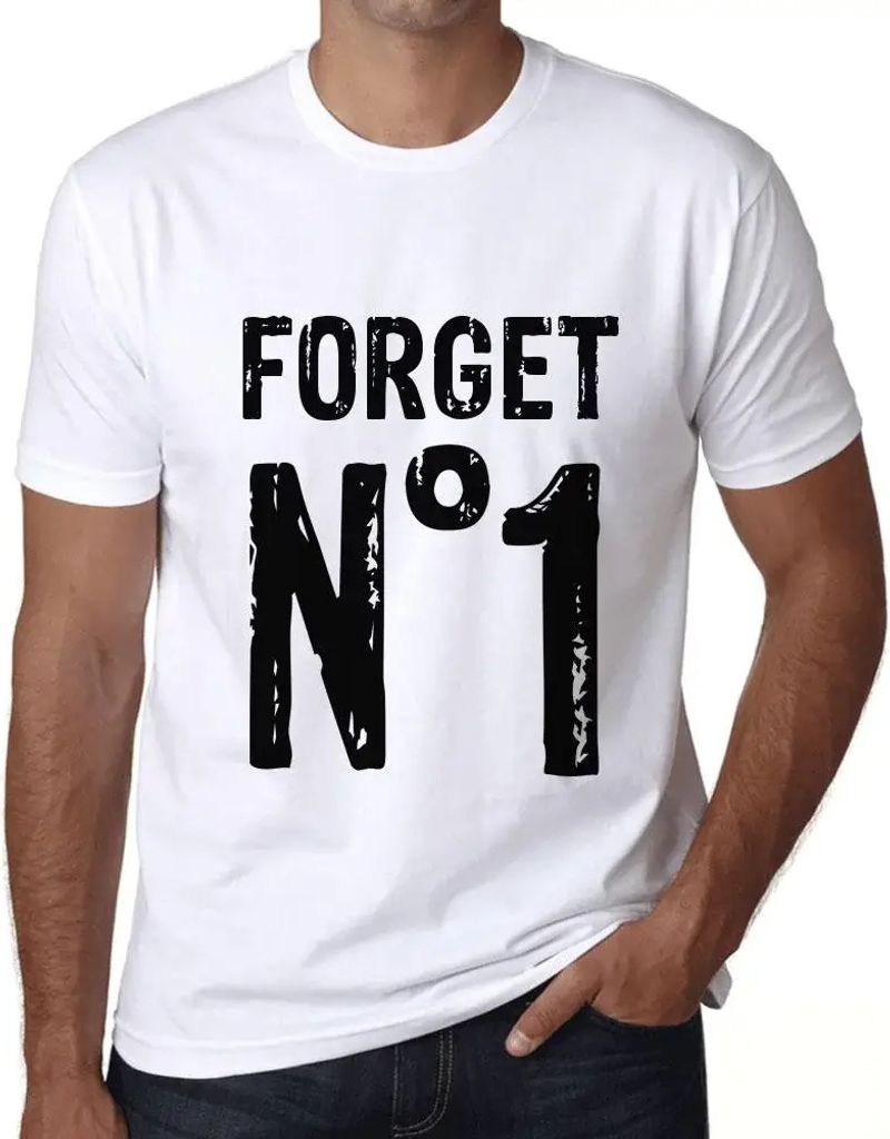 Herren Grafik T-Shirt Vergessen Sie Nr 1 – Forget No 1 – Öko-Verantwortlich Vintage Jahrgang Kurzarm Lustige Druck Geburtstag Geschenk Mann