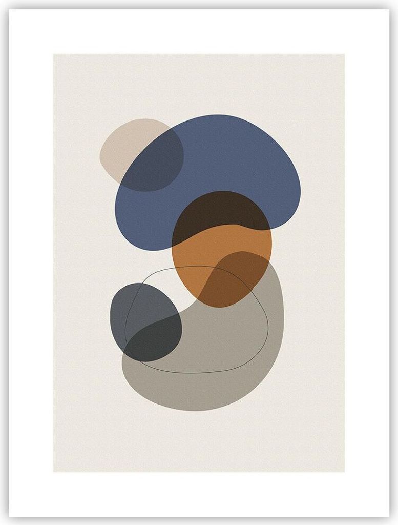 Poster - Poster ohne Rahmen - Boho Flecken abstrakt - 30x40 Produktbild 