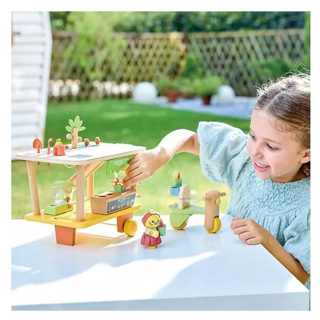 Jouet en Bois non Toxique Clio's Juice Cart pour un Jeu Sûr et Durable