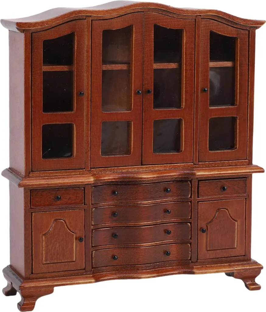 Bibliothèque miniature en bois 1:12 marron pour maison de poupées