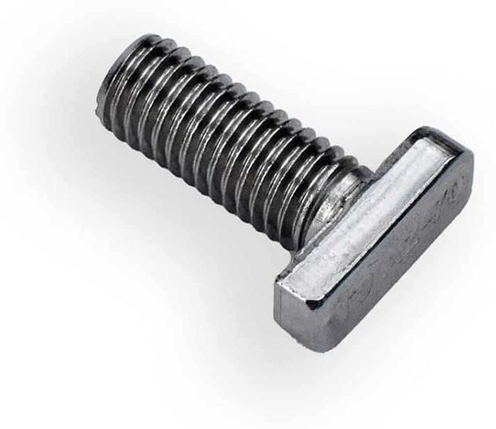 SUNEX Hammerkopfschraube M10 x 25 mm, Edelstahl A2, Kopf M10, 0,01 kg, Schraube für Solaranlage, Photovoltaik Montageschiene, Hammerkopfschrauben