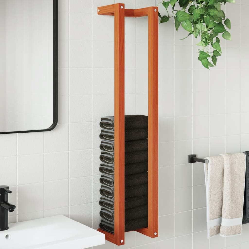"im Sonderangebot"Handtuchhalter Wachsbraun 23x18x110cm Massivholz Kiefer NEU995904 - Badregale