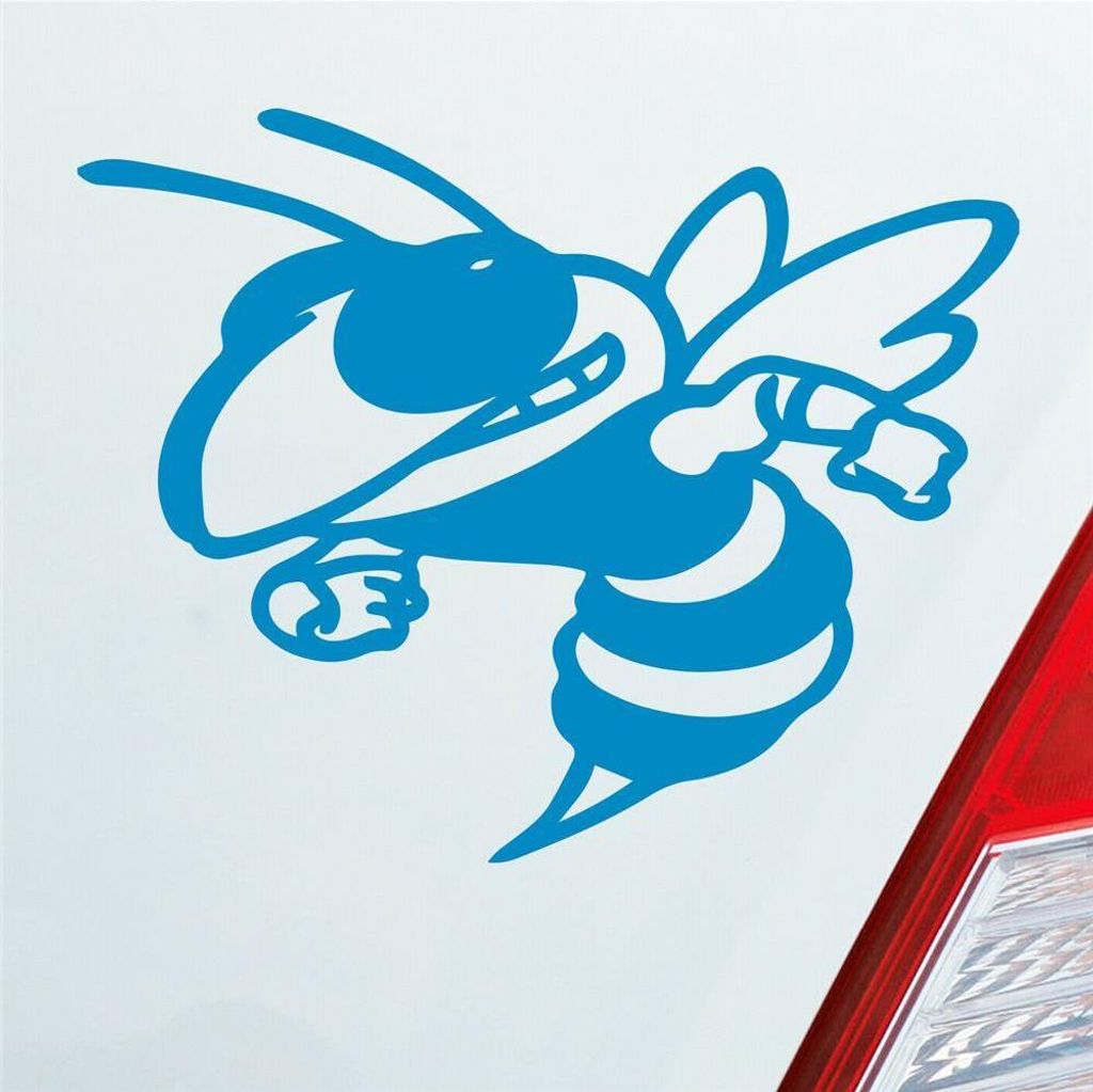 Auto Aufkleber Killer Biene Bee Kill Tuning 10x8 cm Hellblau Sticker Heckscheibenaufkleber