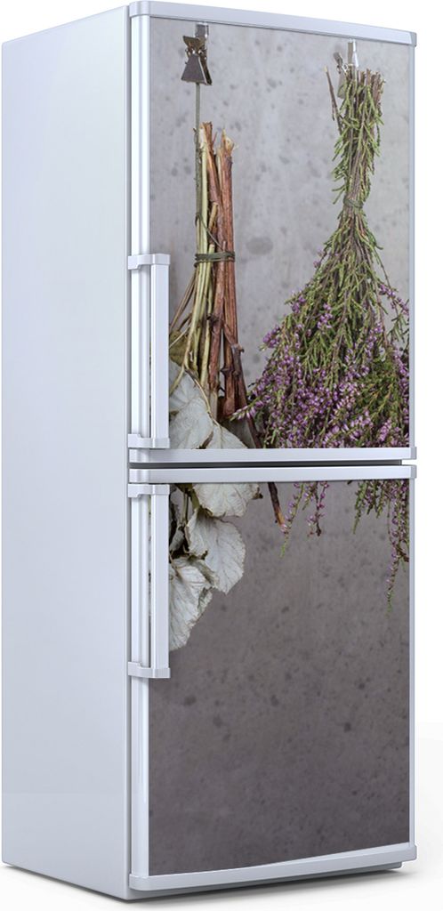 Kühlschrankdekoration 70x180 cm Aufkleber auf dem Kühlschrank - Hängende Kräuter Herbs