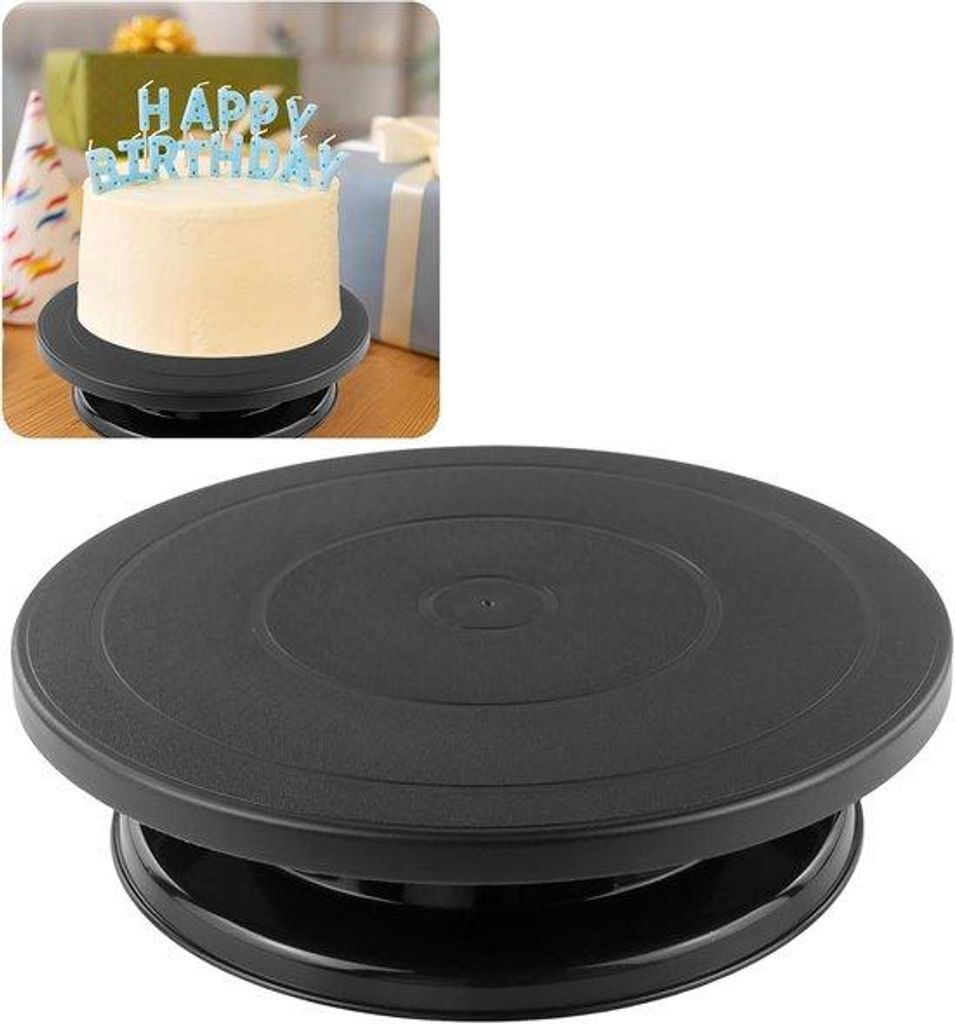 Tartendrehplatte 27 cm - Drehplatte für Torten - Tortendrehplatte mit Stand - Backzubehör
