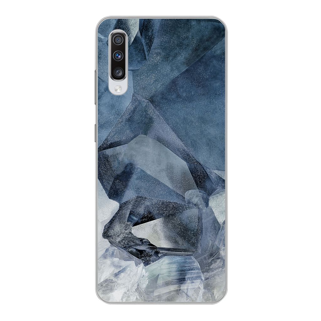 MuchoWow Handyhülle Schutzhülle Hülle für Samsung Galaxy A70 Edelstein - Natursteine - Mineralien Silikon Softcase Handy Hülle - Schutzhaube