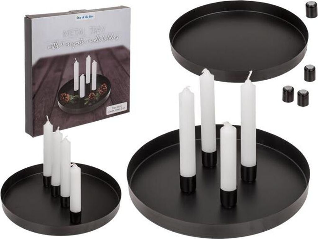Rundes Metall-Tablett, D:25 cm, mit 4 magnetischen Produktbild 6