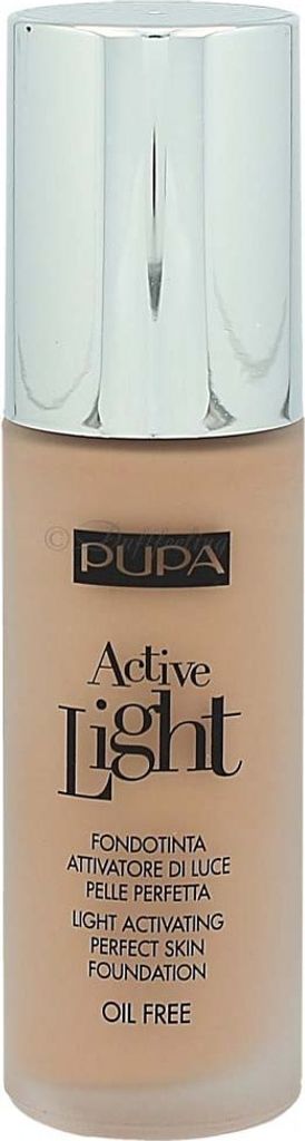 PUPA Milano Active Light - Light Activating Foundation, Pumpenflasche, Flüssigkeit, Jeder Hauttyp, Glättend, Sandy Brown, Strahlend