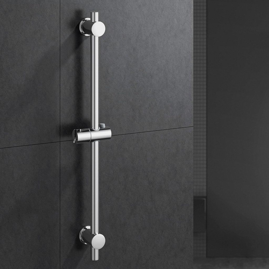 Edelstahl Duschstange 68cm, Duschset Edelstahl Duschstange 68cm mit Duschkopfhalterung, Chrom
