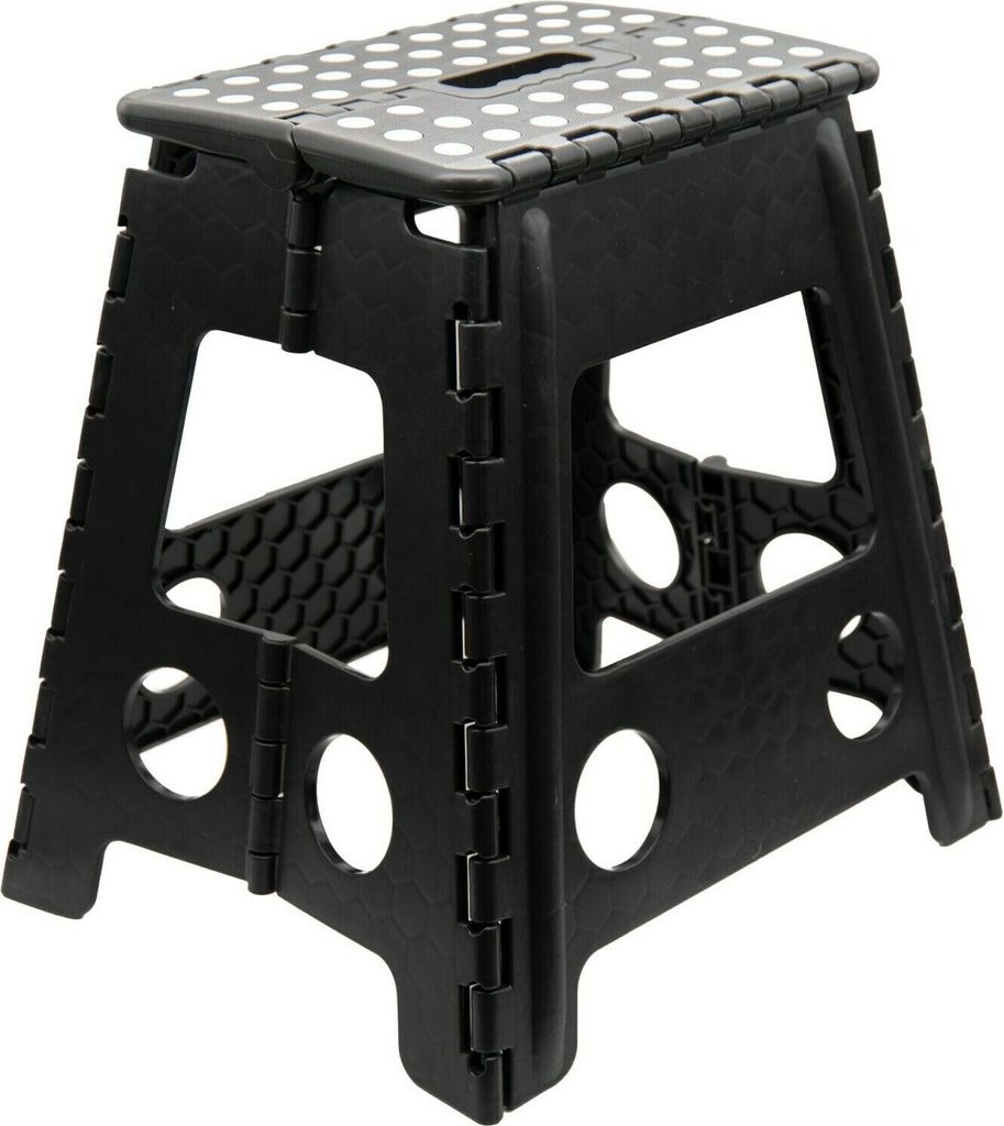 Benson Faltbarer Hocker Groß - Schwarz/Weiß Produktbild 
