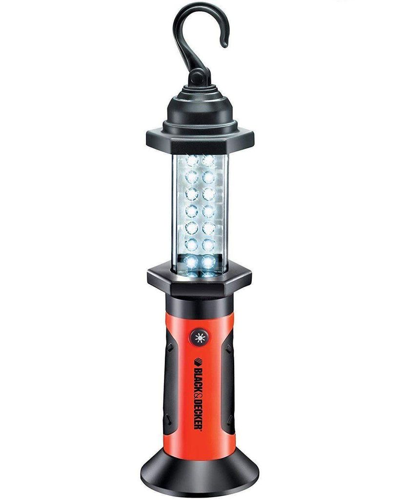 Black & Decker LED Taschenlampe SLV1 Handscheinwerfer 200LU, 2 Modi Wasserdicht 4,5V 14 Ioden Strahler (Arbeitslampe, Bestrahlungsdistanz max. 50m