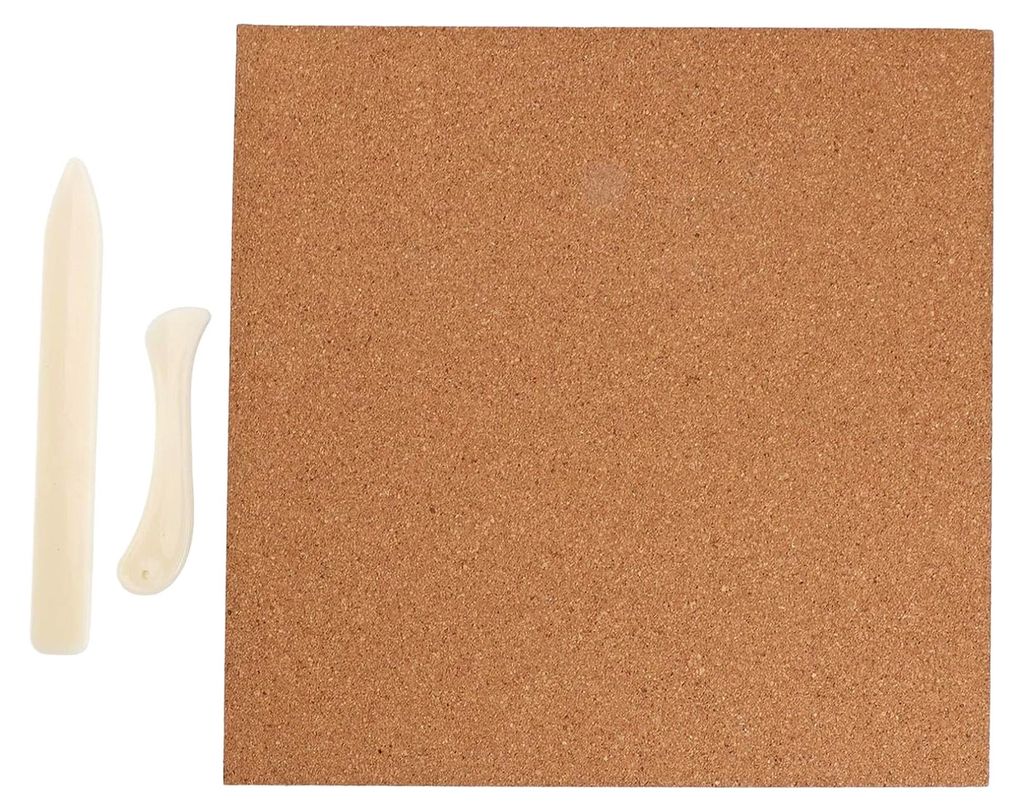 4 Stück Gefärbte Glasarbeitsmatte, Viereckige Hitzebeständige Korkplatten, Selbstklebende Wand mit 2 Schabern, Untersetzer, Selbstklebende Quadr...