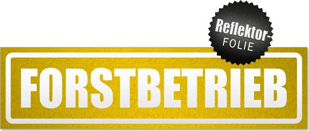 Forstbetrieb invertiert Magnetschild Schild magnetisch