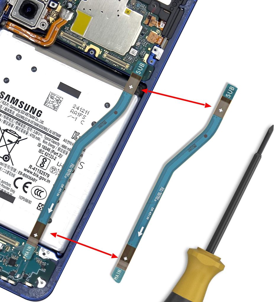 Samsung, FRC-Flexkabel Galaxy S25 Plus Mainboard, Blau