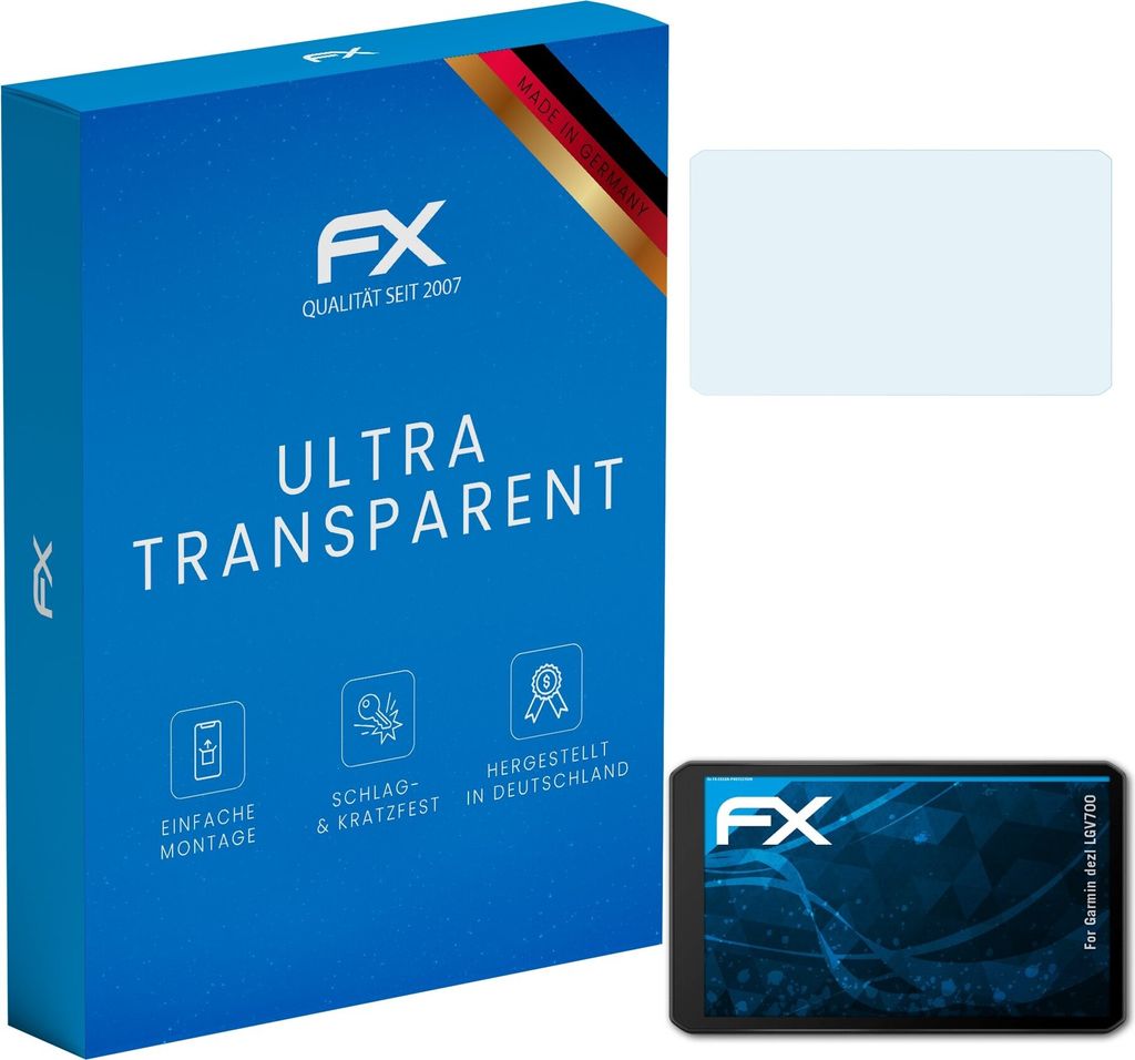 atFoliX FX-Clear 3x Schutzfolie kompatibel mit Garmin dezl LGV700 Displayschutzfolie
