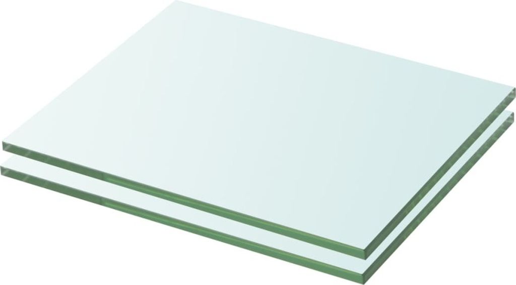 Regalböden 2 Stk. Glas Transparent 20x20 cm