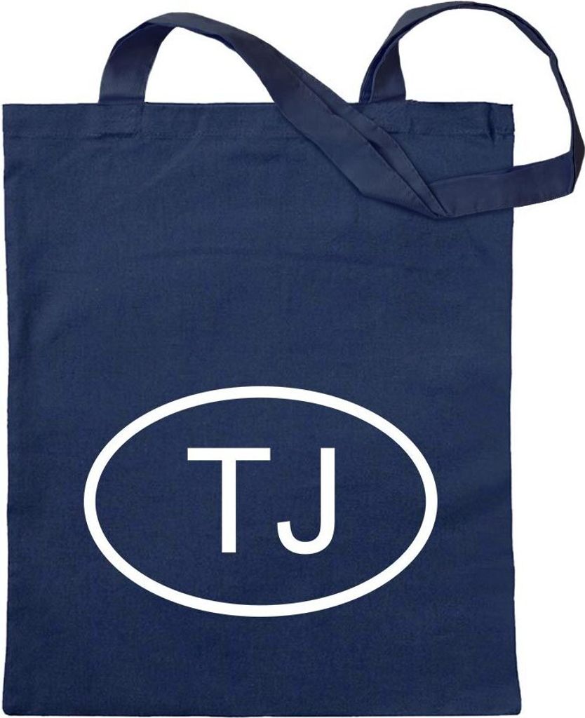 Kiwistar - Baumwolltasche - dunkelblau - Tadschikistan TJ - Tragetasche Stoffbeutel Umhängetasche Langer Henkel