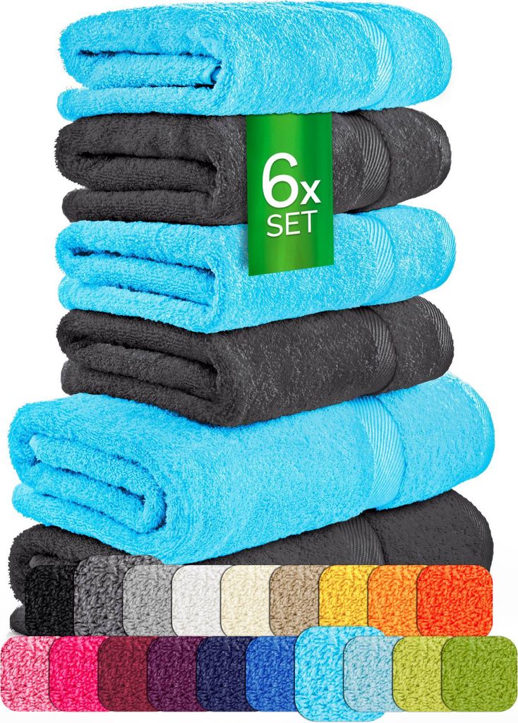 etérea Frottier Handtuch Baumwolle 6 teilige Set