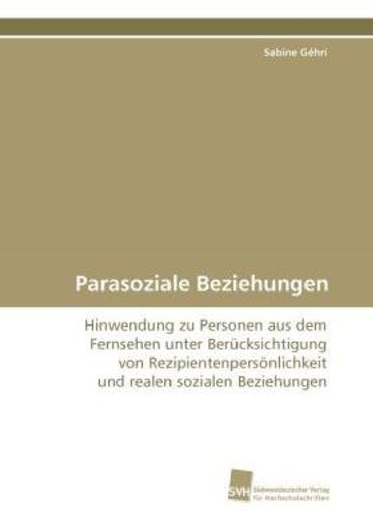 Géhri, S: Parasoziale Beziehungen