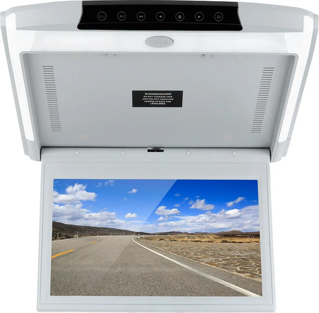 Moniteur plafond 11.6'' HD 1080P avec HDMI et Transmetteur FM pour auto