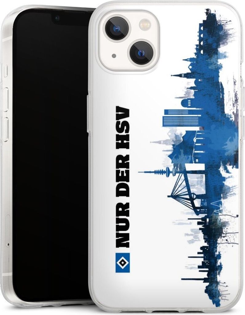 DeinDesign Handyhülle für Apple iPhone 13 Silikon Hülle Case Smartphone Schutzhülle Bundesliga HSV Offizielles Lizenzprodukt
