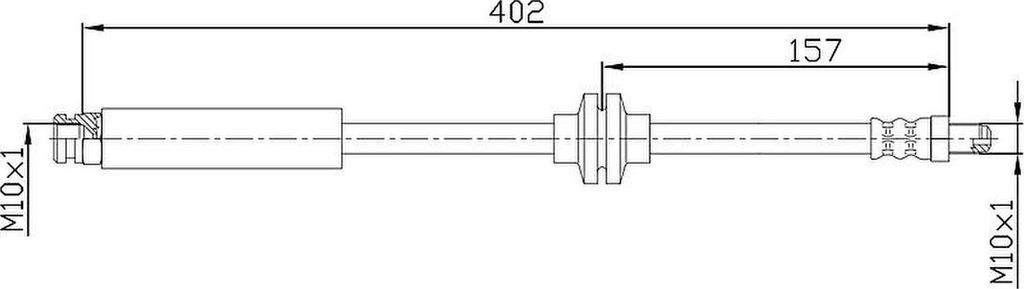 Bremsschlauch 402 mm METZGER Aftermarket-Expertise passend für u.a. OPEL CORSA