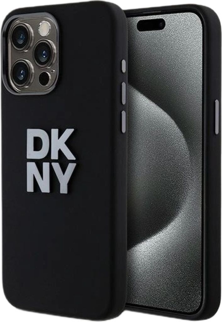 DKNY DKHCP15XSMCBSK iPhone 15 Pro Max 6.7" schwarz hardcase Liquid Silicone Metal Logo Schutzhülle