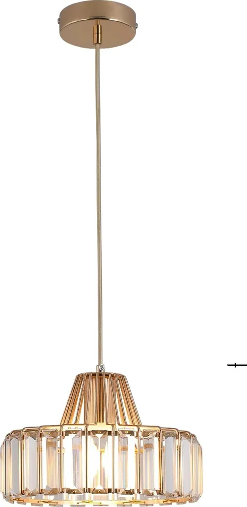 Suspension Cristal K9 Moderne Or 5 Anneaux - Luminaire LED Réglable