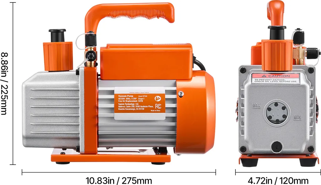 Pompa per Vuoto Professionale 5 CFM SucceBuy Set Auto AC HVAC - Offerta - 8