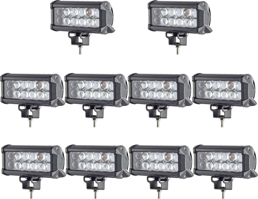 Greenmigo 10pcs 36W LED Arbeitsscheinwerfer 12V 24V Zusatzscheinwerfer Auto Flutlicht Rückfahrscheinwerfer Wasserdicht LED Scheinwerfer für Offro...