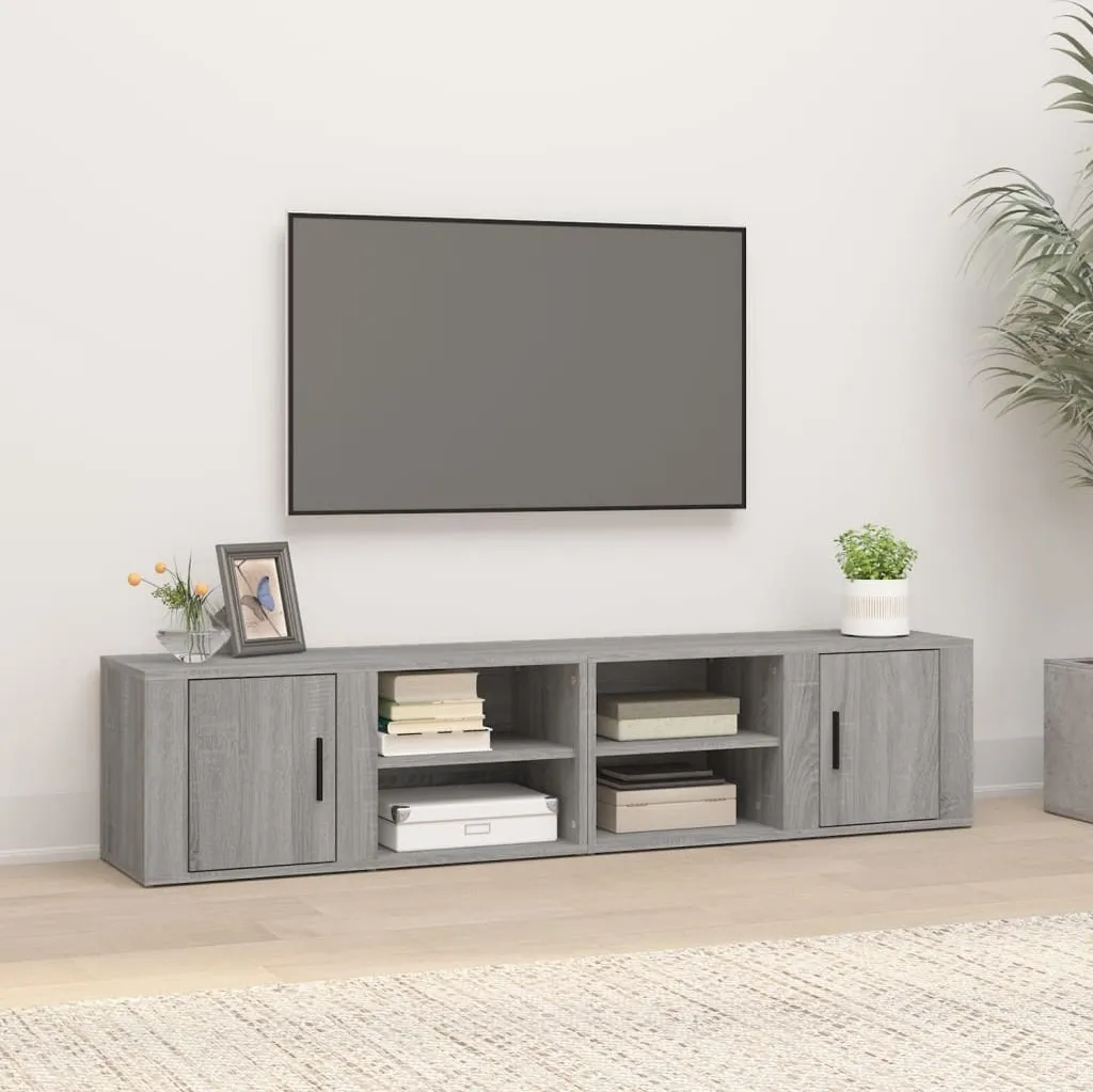 Supporto TV 2 Unità Grigio Sonoma 80x31,5 cm | Materiale Multistrato