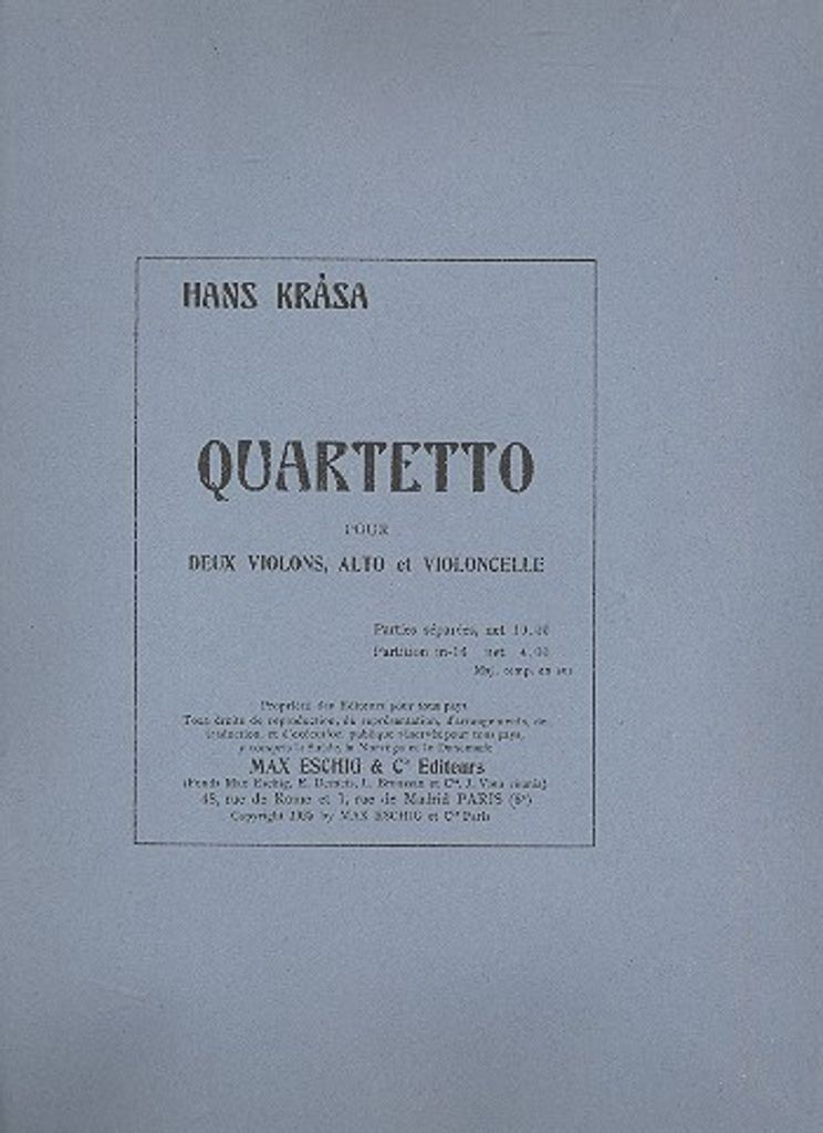 Quatuor à cordes, parties