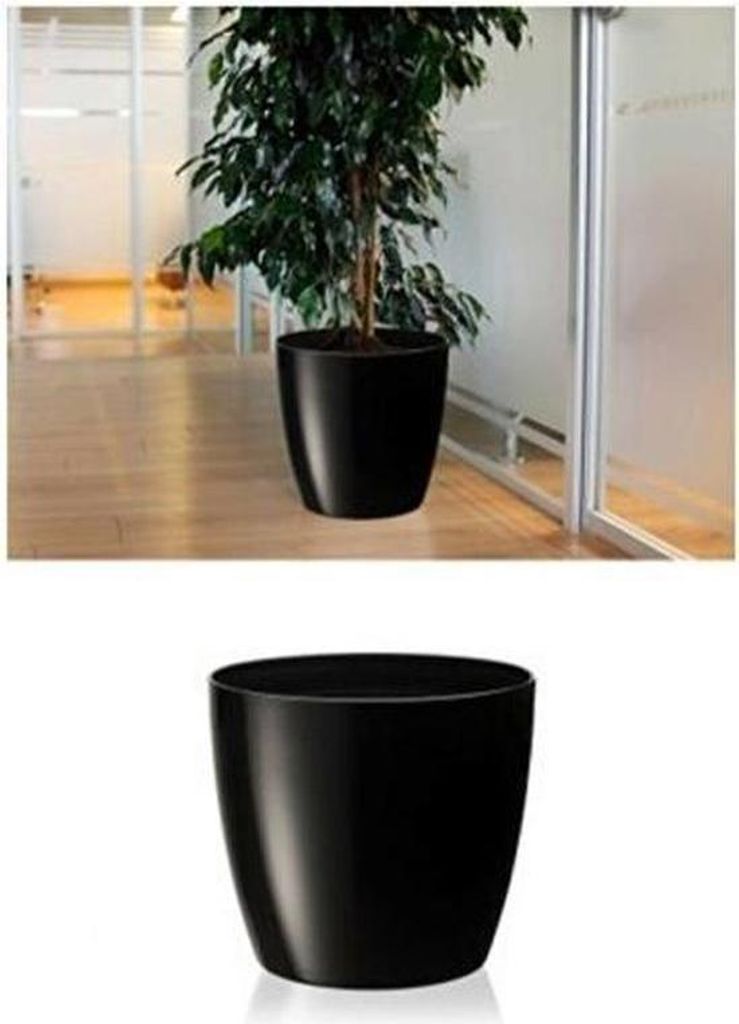 Duurzame Ruby Smartpot - Blumentopf 33L schwarz mit Bewässerungssystem und Drainage