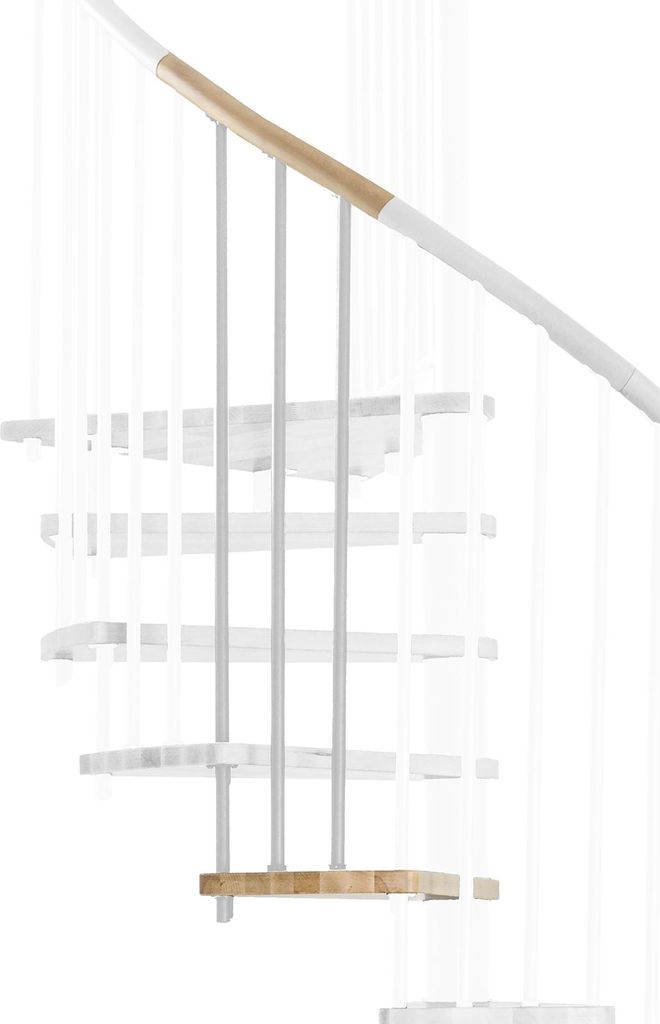 Minka Höhenerweiterung für Spiral Wood 120cm Durchmesser Eiche Weiß