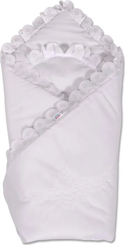 Foulard de naissance en coton et dentelle New Baby - Protection et style