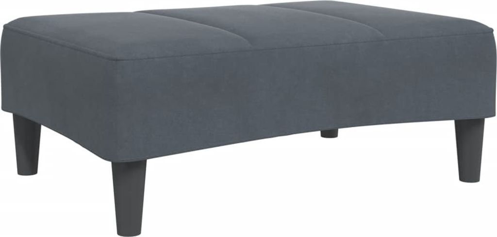 Fußhocker Dunkelgrau 77x55x31 cm Samt