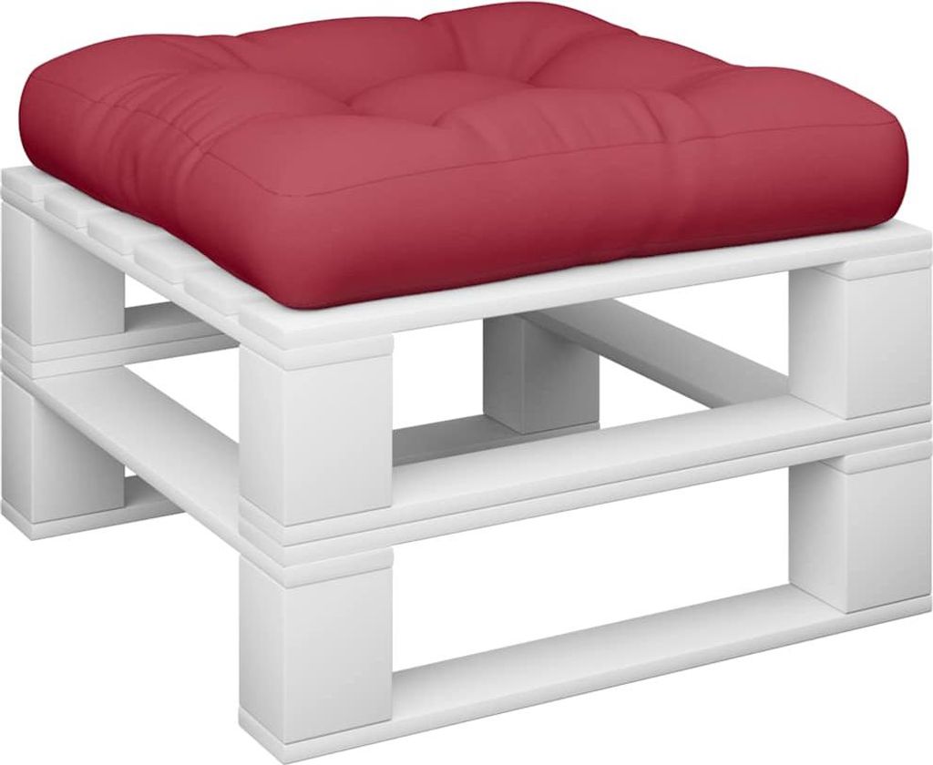"Springschlussverkauf "Palettenkissen - HOMMIE - moderne Zierkissen - Weinrot 58x58x10cm Stoff - Gartenmöbelauflagen GermanyMöbel7244062