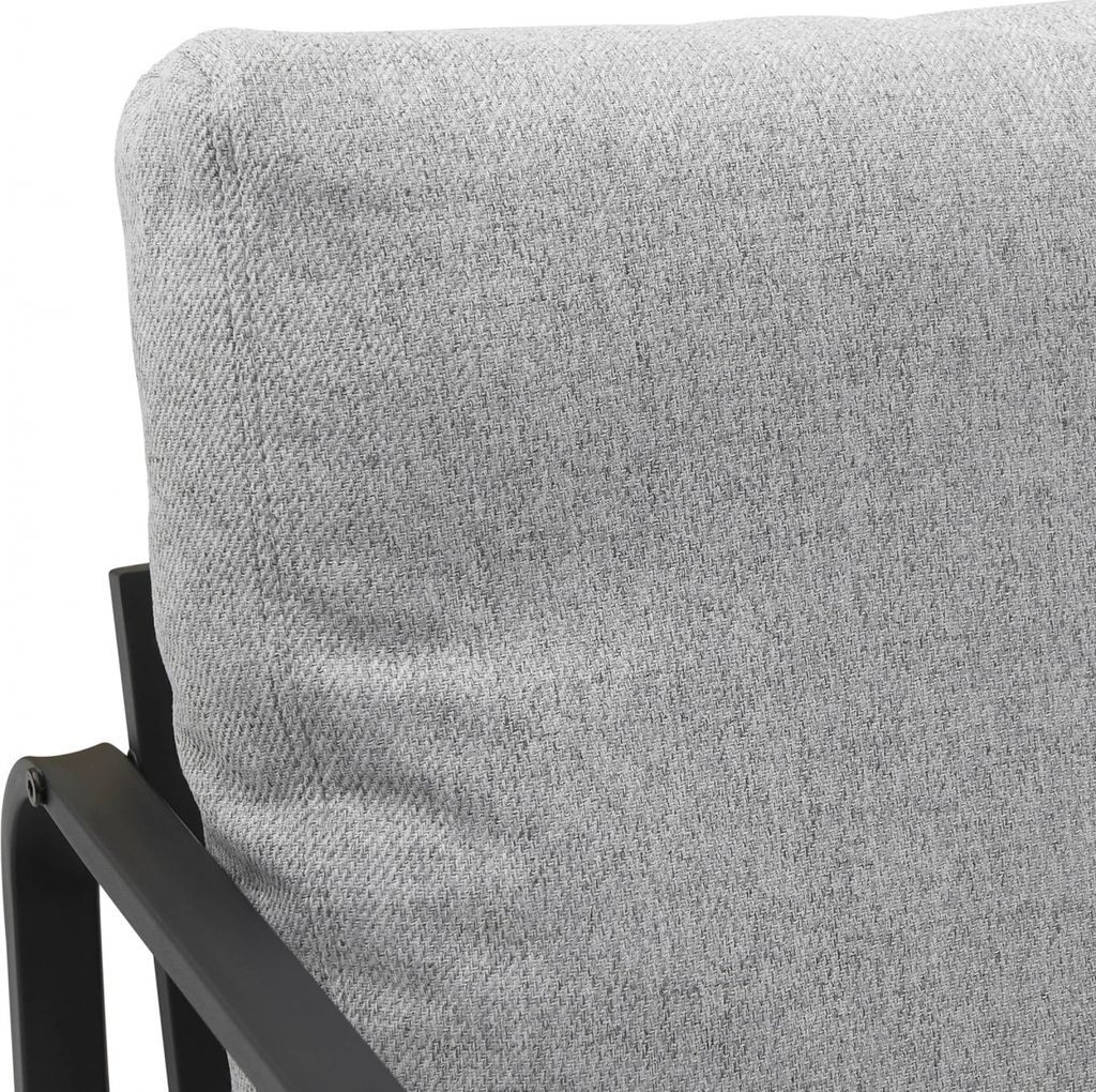 Design-Shop Křeslo Manea  látka / kov- Světle šedá Obrázek produktu 6
