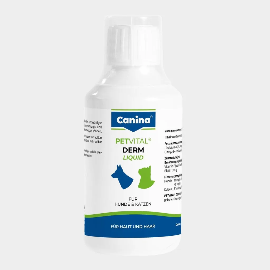 Complément alimentaire peau et pelage Canina Petvital Derm Liquid