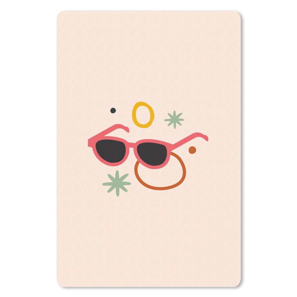 MuchoWow Mauspad Mousepad Sonnenbrillen - Sommer - Sterne 40x60 cm - Mousepads - Maus Mat - Pad - Mausunterlage - Schreibtisch Accesoire
