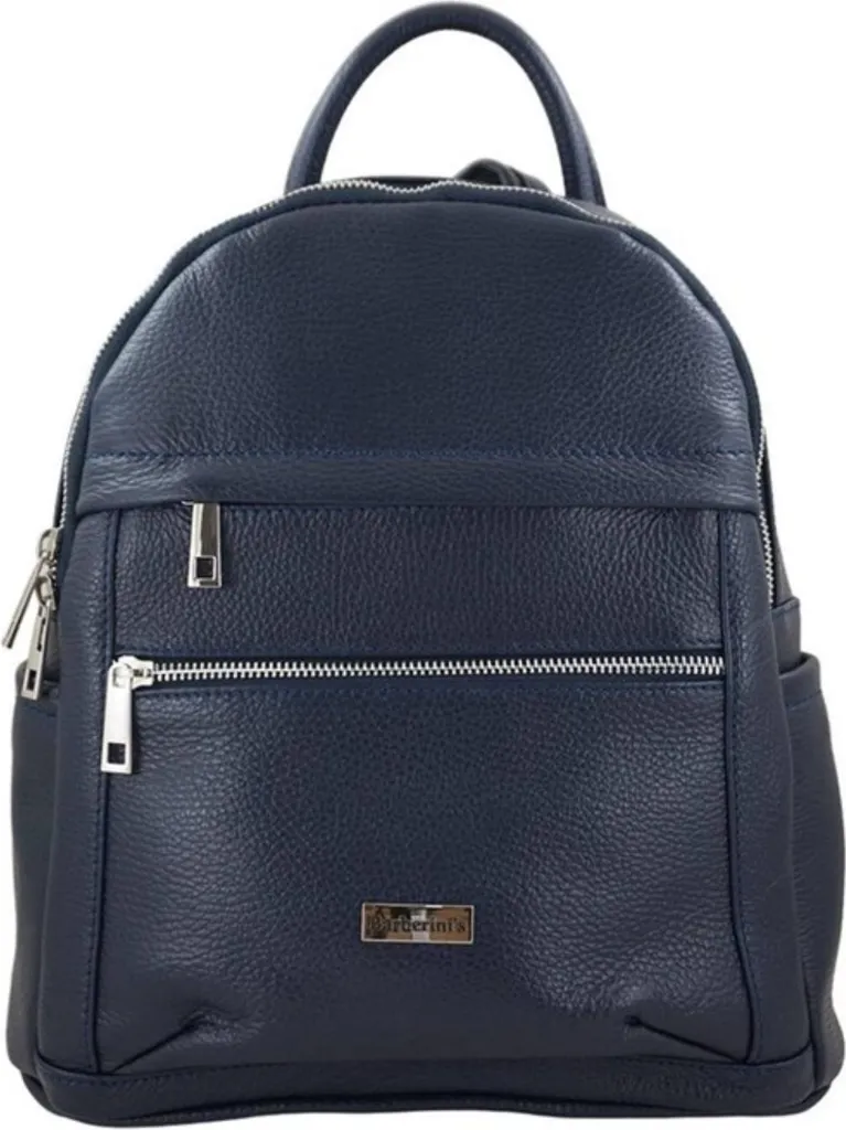 Zainetti Barberini's 9394 in Vera Pelle: Eleganza Artigianale Italiana