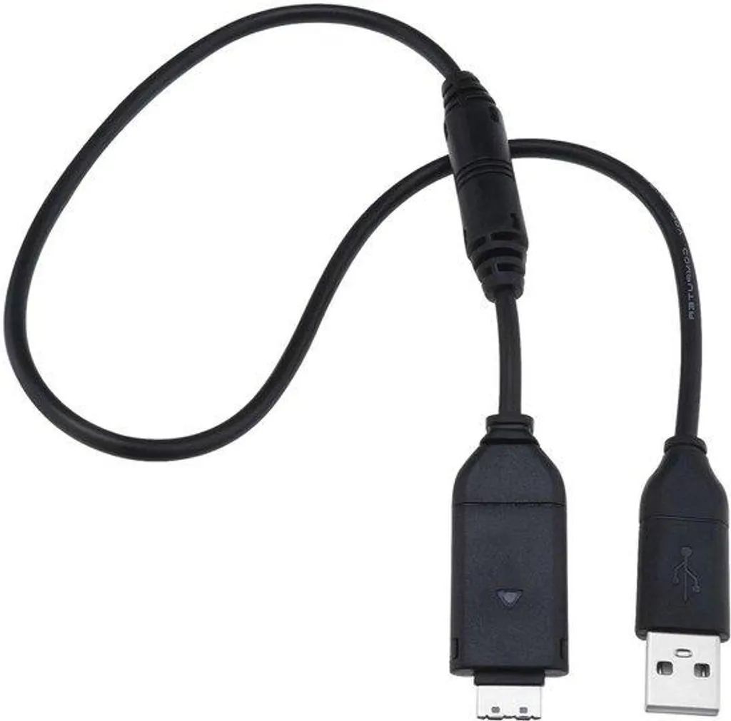 Câble de transfert de données USB pour caméscope et boîtier photo noir