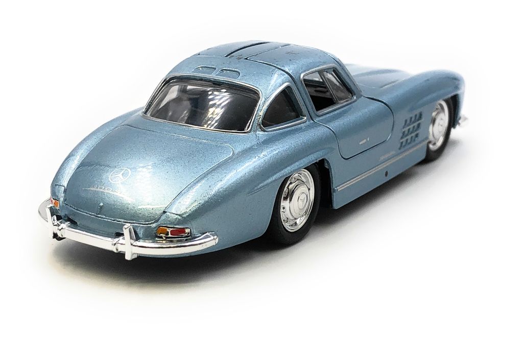 Modellauto 300 SL Oldtimer - Lizenzierte Miniatur In Blau Maßstab 1:34-39