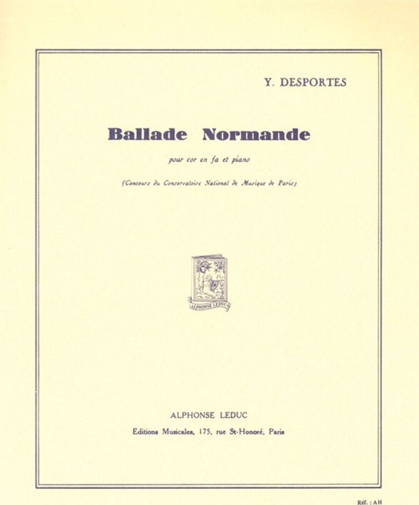 Ballade Normande Pour Cor Et Piano