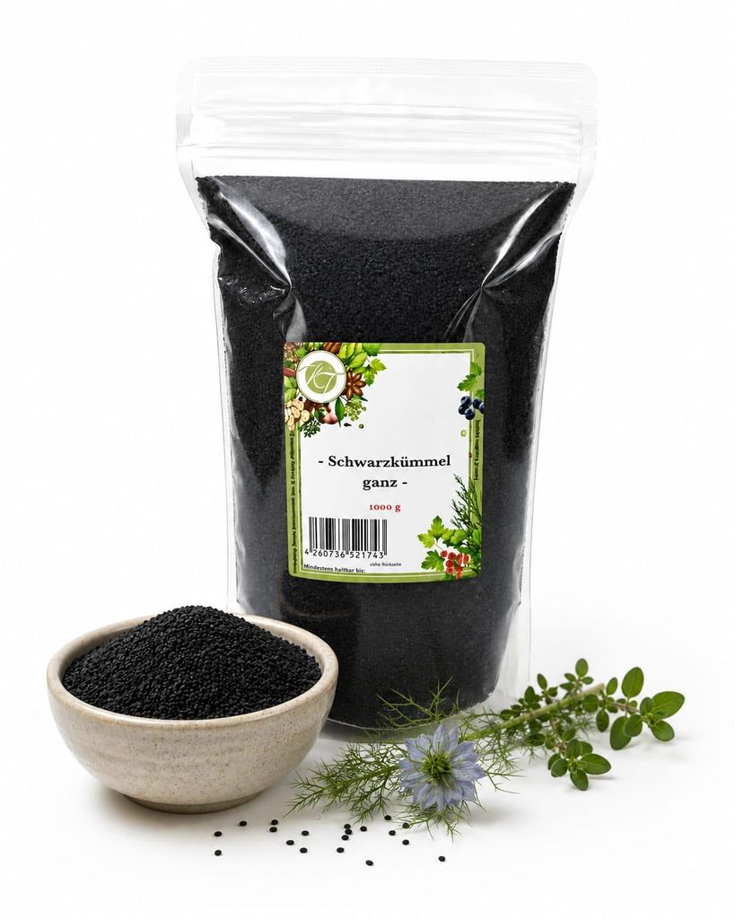 KT 1000g / 1kg echter Schwarzkümmel Schwarzkümmelsamen Produktbild 