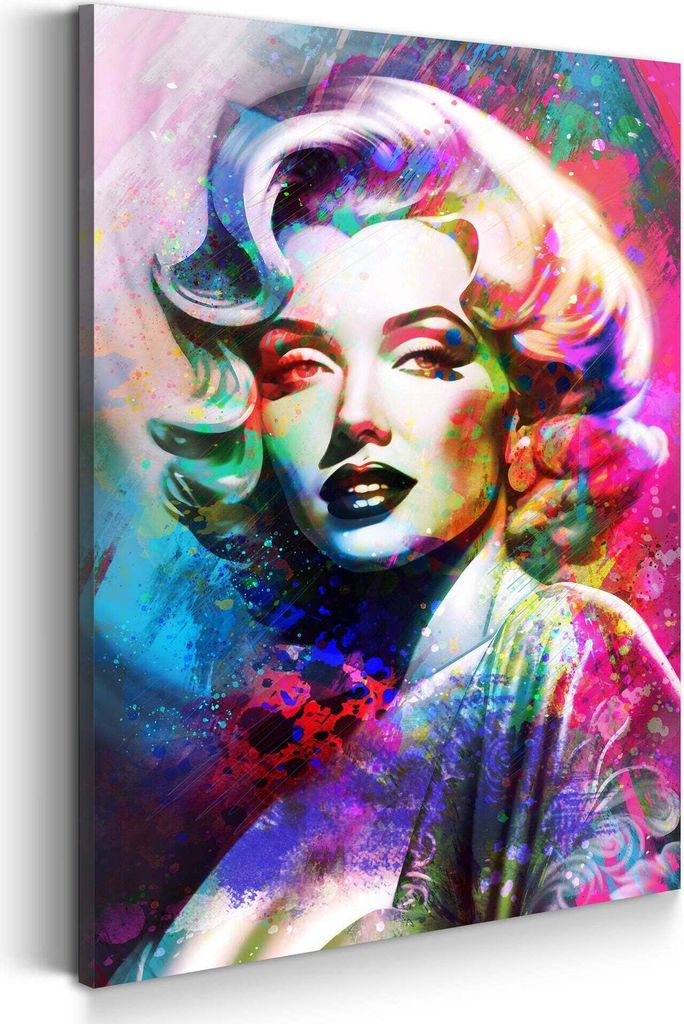 Wandbild Leinwandbild Marilyn Pop Art Kunstdruck XXL Wanddeko: 80x120x4cm