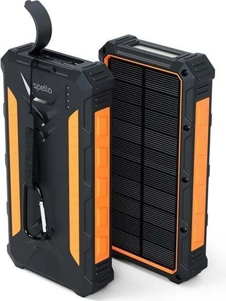 Batterie Solaire 24000mAh Spello - Idéale pour Randonnée et Camping