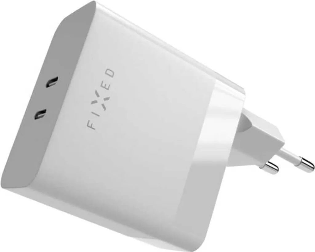 FIXED FIXC65-2C-WH Chargeur Secteur USB-C 65W GaN Blanc pour PC et Mobile
