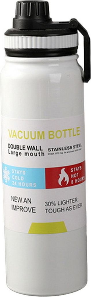 600/800 ml Edelstahl-Isolierwasserflasche mit sicherem Deckel, großes Fassungsvermögen, tragbar, für Reisen, Fitnessstudio, Training, Sport, The...